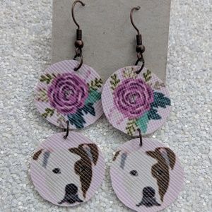 Floral Dog Earrings